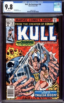 KULL THE DESTROYER #28 CGC 9.8 WHITE PAGES // MARVEL COMICS 1978