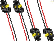 4 PCS 9005 9006 9012 HB3 HB4 Female Adapter Wiring Harness Socket Model: 4 PCS