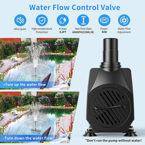 Antfraer Pond Filter with LED Lights, RGB Pond Filter with 660GPH Pump Founta... - Picture 5 of 8