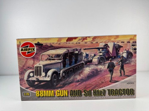 Airfix 88mm Gun & Sd Kfz7 Tractor Military Army 1/72 Plastic Model Kit New