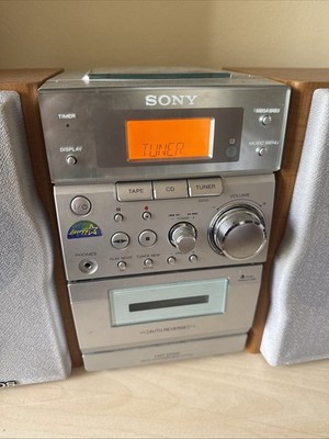 Vtg Sony CMT-EP505 Stereo System w/ 2 Speakers ~ CD Cassette Radio