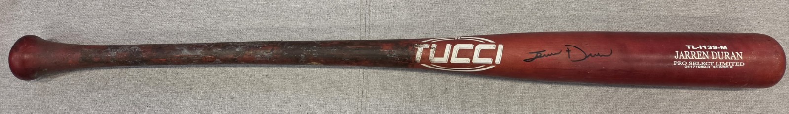 2019 Jarren Duran Signed Auto Rookie Era Game Used GU Tucci Bat Red Sox PSA LOA