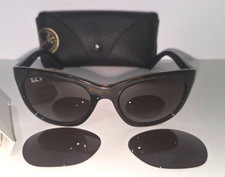 RAY BAN Women's Square Sunglasses RB4216 Brown Gradient/Light Havana Polarized