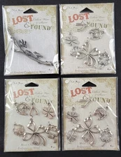 Blue Moon Beads Necklace Charm Lot of 4 Birds Four Leaf Clover Horseshoe