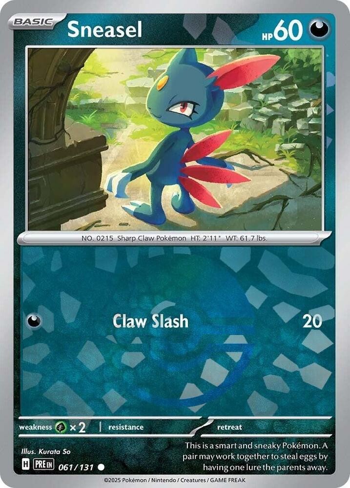 Sneasel (Poke Ball Pattern) Common SV: Prismatic Evolutions 061/131 NM