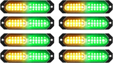 8pcs Sync Feature Ultra Slim 12-led Surface Mount Flashing Strobe Lights For Tru 8pcs Sync Feature Ultra Slim 12-led Surface Mount Flashing Strobe Lights For Tru
