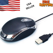 Mini USB Wired Optical Mouse 1000 DPI LED Gaming for PC Laptop Notebook Computer