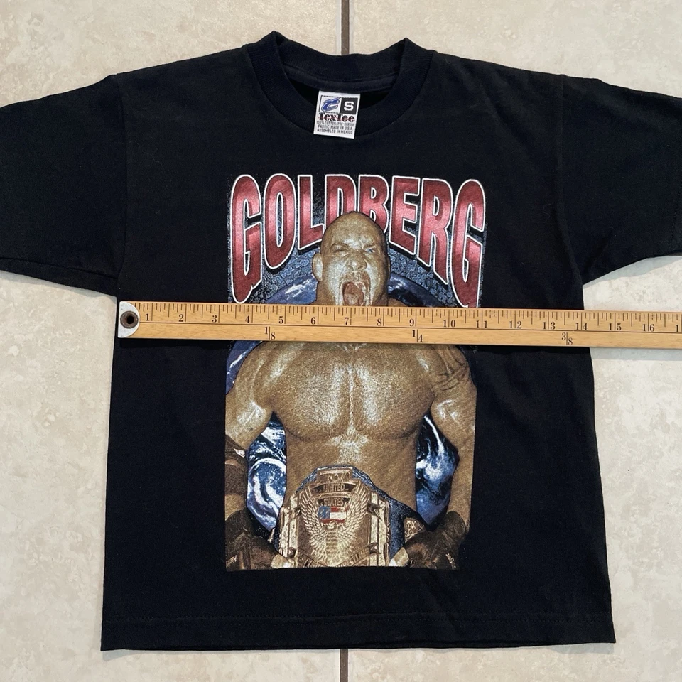 Camiseta de Lucha Goldberg WCW Juvenil Pequeña De Colección Estampado Grande Gráfico Niños WWF Foto 4 de 4