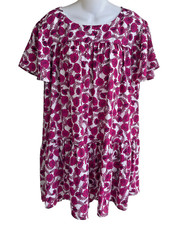 BB Dakota by Steve Madden Dress Floral Tiered Swing Berry Pink NWT Woman Medium