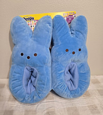 Kids Peeps Bunny Blue Novelty Slip-On Closed Toe Fabric Slippers US 13 To 1