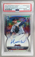 Hurston Waldrep 2023 Bowman Chrome HTA Choice Refractor Auto 1st RC 8/150 PSA 9