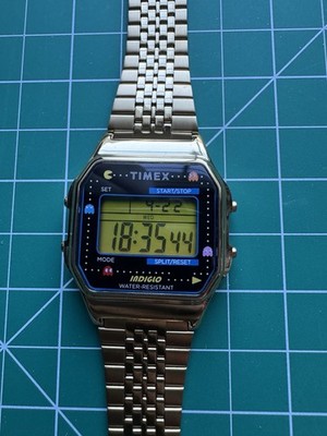 Timex x Pacman T80 Digital Watch Stainless Steel, Gold, TW2U32000