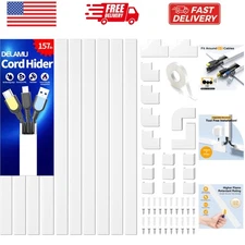 Cord Hider, 157in Wire Covers for Cords on Wall,  Cable Hider Cord Covers for...