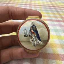 Halcyon Days 1799 George Prince of Wales Garter Robes Enamel Box England
