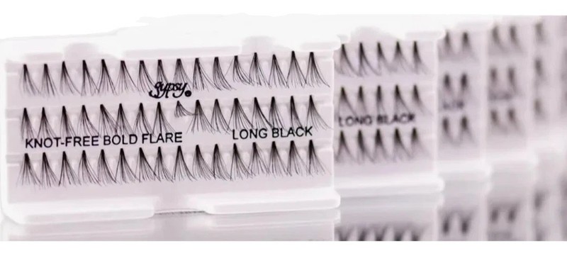 BULK PACK OF 100 Packs Of Individual Knot Free long Eyelashes