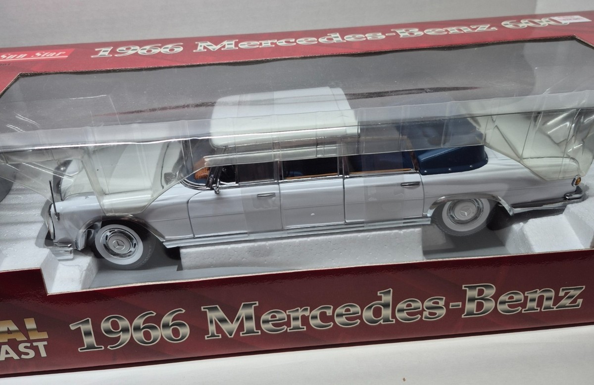 1966 Mercedes-Benz 600 Sunstar Diecast 1:18 Scale Car - White | eBay