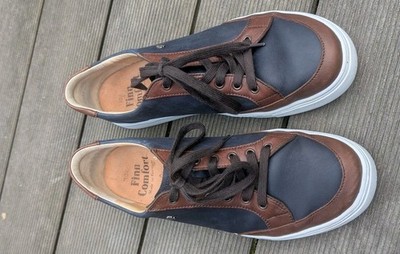   Finn Comfort Herrenschuhe UK 10,5 Blau Brandon Wechselfußbett EU 45 Sneaker 