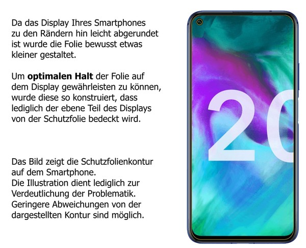 2X Schutzfolie FüR Honor 20 Pro - Anti-Shock 9H Folie Dipos Glass Kunststoffglas-image