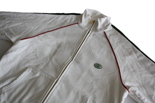Felpa Gucci GG Zip bianca cotone taglia L (185) - 100% originale - Foto 5 di 7