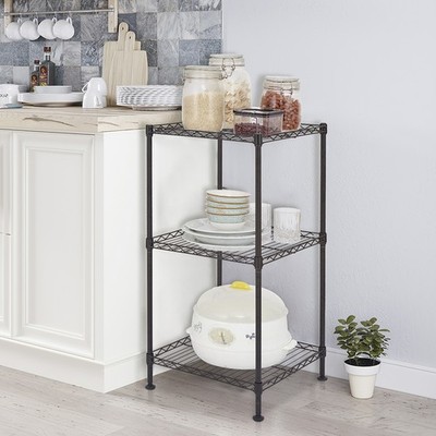 3 Tier Steel Wire Storage Shelving Rack Kitchen Office Garage Tower Wire Shelf