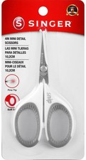 SINGER Comfort Grip Craft Scissors 4"-Grey