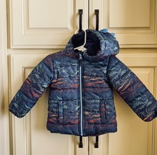 Little Me Boy's Insulated Dinosaur Puffer Jacket w/Hood Size 18 Months. So Cute 