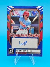 Won-Bin Cho 2026 Panini Donruss Signature Series BLUE SS-WBC #SS-WBC AUTO /75