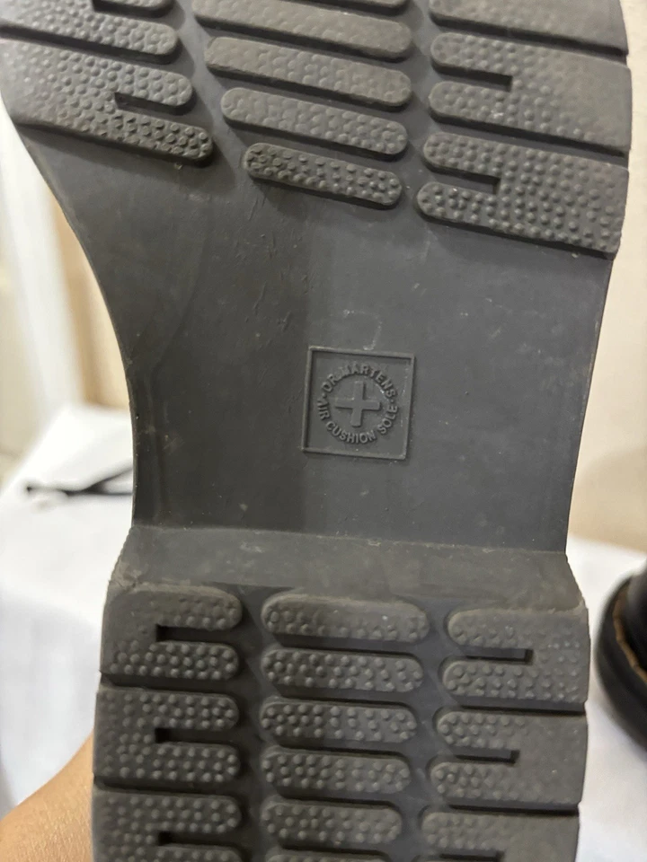 Bota de Lluvia Doc Martens Drench Goma Negra ~ Mujer Talla 6 Impermeable Con Cordones 8 Ojos Foto 4 de 4