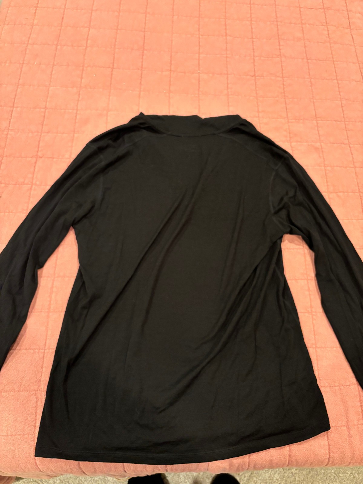 Smartwool Classic Quarter-Zip Base Layer Top Blac… - image 2