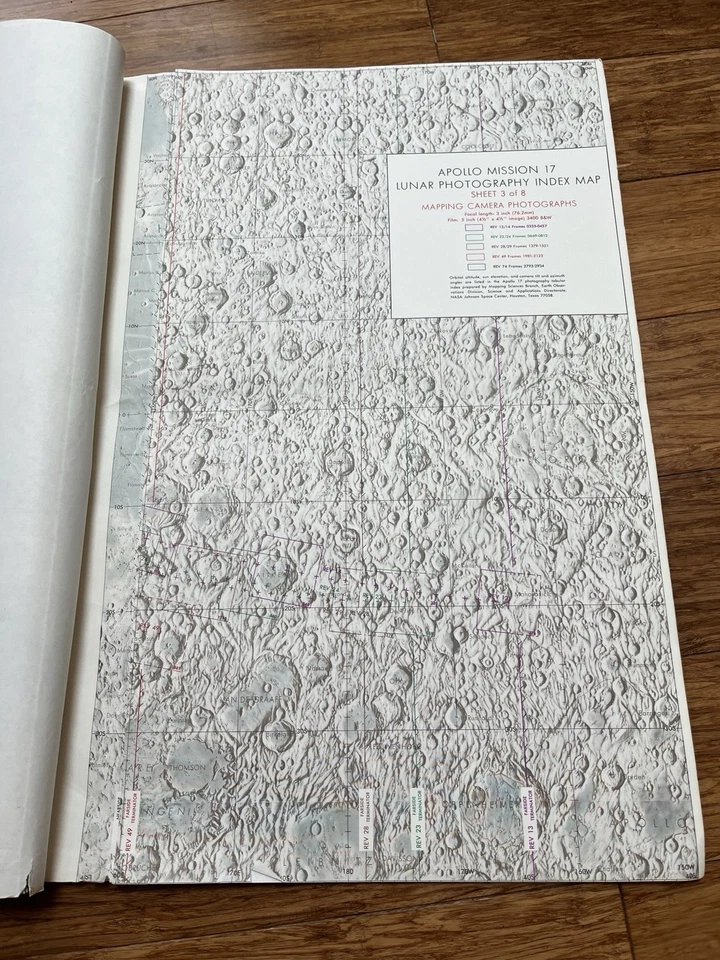 APOLLO MISSION 17 1973 LUNAR PHOTOGRAPHY INDEX MAPS - Complete all maps - Image 4 of 4