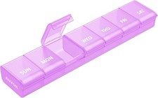AUVON Weekly Pill Organizer with Effortless Opening Design, Arthritis Friendly P