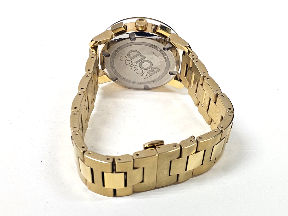 Designer Movado Bold Evolution Chronograph MB.01.1.34.6055 Men\'s Quartz Watch Movado Yellow Gold Plated Stainless Steel Bold Evolution 44  main image 3