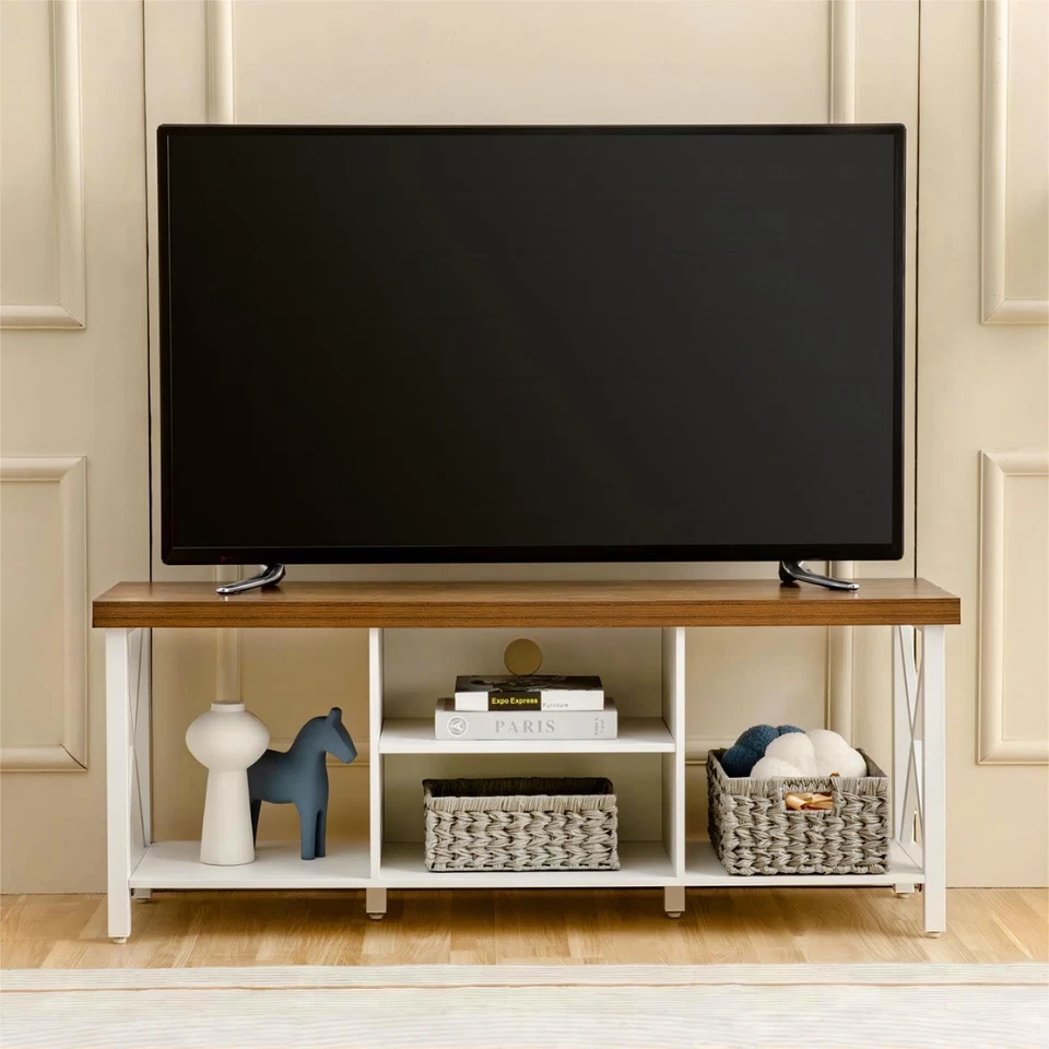 TV Stand for TV up to 55 Inches, TV Cabinet with Open Storage, TV Console Uni... - Image 2 of 4