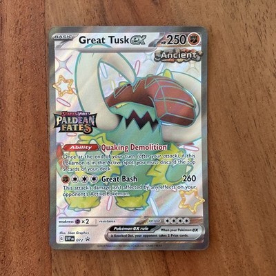 Pokémon TCG Great Tusk EX STAMPED Paldean Fates Promo SVP 072 Black Star NM