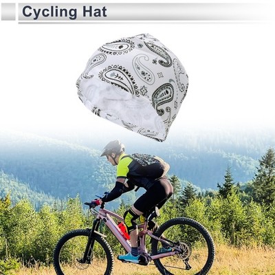 Cycling Hat Sweat Wicking Breathable White 25x15cm 1 Pcs