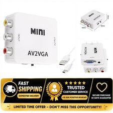 XMSJSIY AV RCA to VGA Adapter Audio Video Converter 1080P 720P