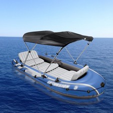 Boat Topside Cover 600D Oxford Cloth 3 Bows Top UV Protect Aluminum Alloy Frame