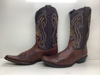 MENS  SANTOS COWBOY SNIIP TOE BROWN BOOTS SIZE 10 D