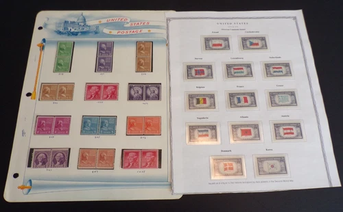 US Stamp Collection- stamps on 8 stock/album pages (J22)