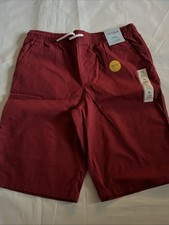 NWT Boy  s Cat  Jack Gray Flat Front Khaki Shorts Size 16 Husky