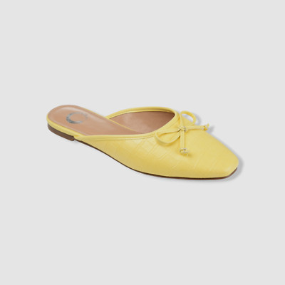 Journee Collection Women's Yellow Tammala Mule Shoes Size 6