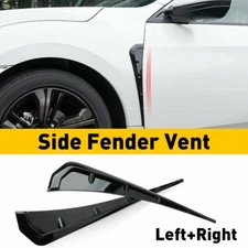 Glossy Black ABS Side Fender Vent Air Wing Cover Trim For 2016-2021 Honda Civic