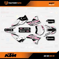 Pink Shift Racing Graphics Kit fits 09-15 KTM 65sx 65 sx Decal Sticker Kit MX