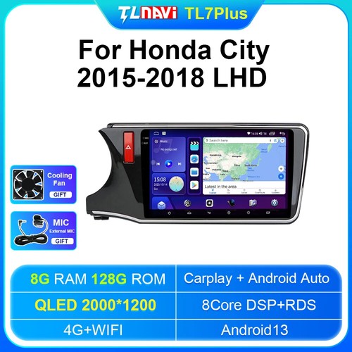 For Honda City 2015-18 Carplay GPS Navigator Car Radio Stereo Multimedia Player - Picture 32 of 40