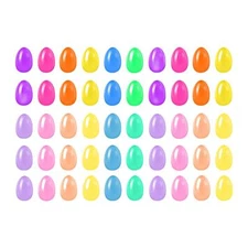 50x Fillable Easter Eggs Empty Easter Eggs for Party Favor Carnival Prizes