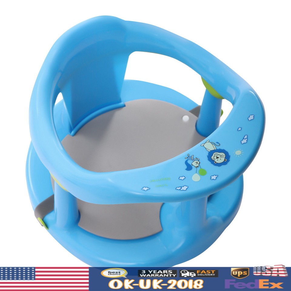 Baby Bath Ring Seat Chair Tub Infant Toddler with 4 Anti Slip Suction
