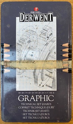 Derwent Grafik Bleistift Blech 12er Set hart