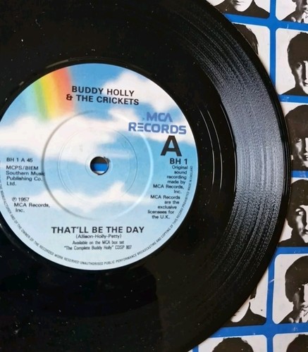 Portrait Of Buddy Holly Series UK 45 7" Vinyl That'll Be The Day Rock Me My Baby - Picture 4 of 7