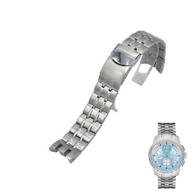 22mm Silver Color Steel Watch Bracelet For Swatch Irony Retrograde YRS417G