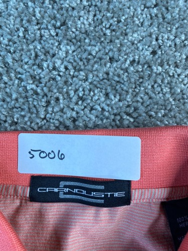 Carnoustie Polo Shirt Adult Large Orange Gray Golf Golfer Golfing Casual Mens - Picture 12 of 12